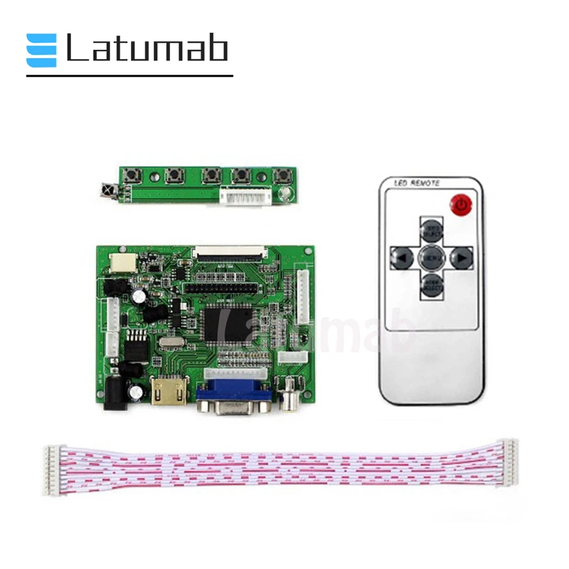 Latumab 50Pin плата для AT065TN14 AT070TN90 AT090TN10 ЖК-дисплей 800 × 480 контроллер монитор HDMI VGA 2AV