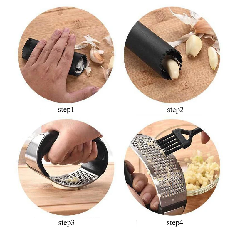 Stainless Steel Garlic Press Multi Function Manual Garlic Mincer Ginger Press Curve Fruit Vegetable Tools Kitchen Gadgets Stainless Steel Garlic Press Multi Function Manual Garlic Mincer Ginger Press Curve Fruit Vegetable Tools Kitchen Gadgets