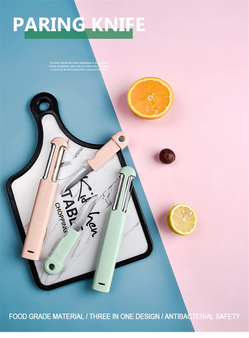 Multifunctional Fruit Vegetable Peeler Stainless Steel Potato Carrot Peeler Grater Knife Portable Slicer Kitchen Accessories