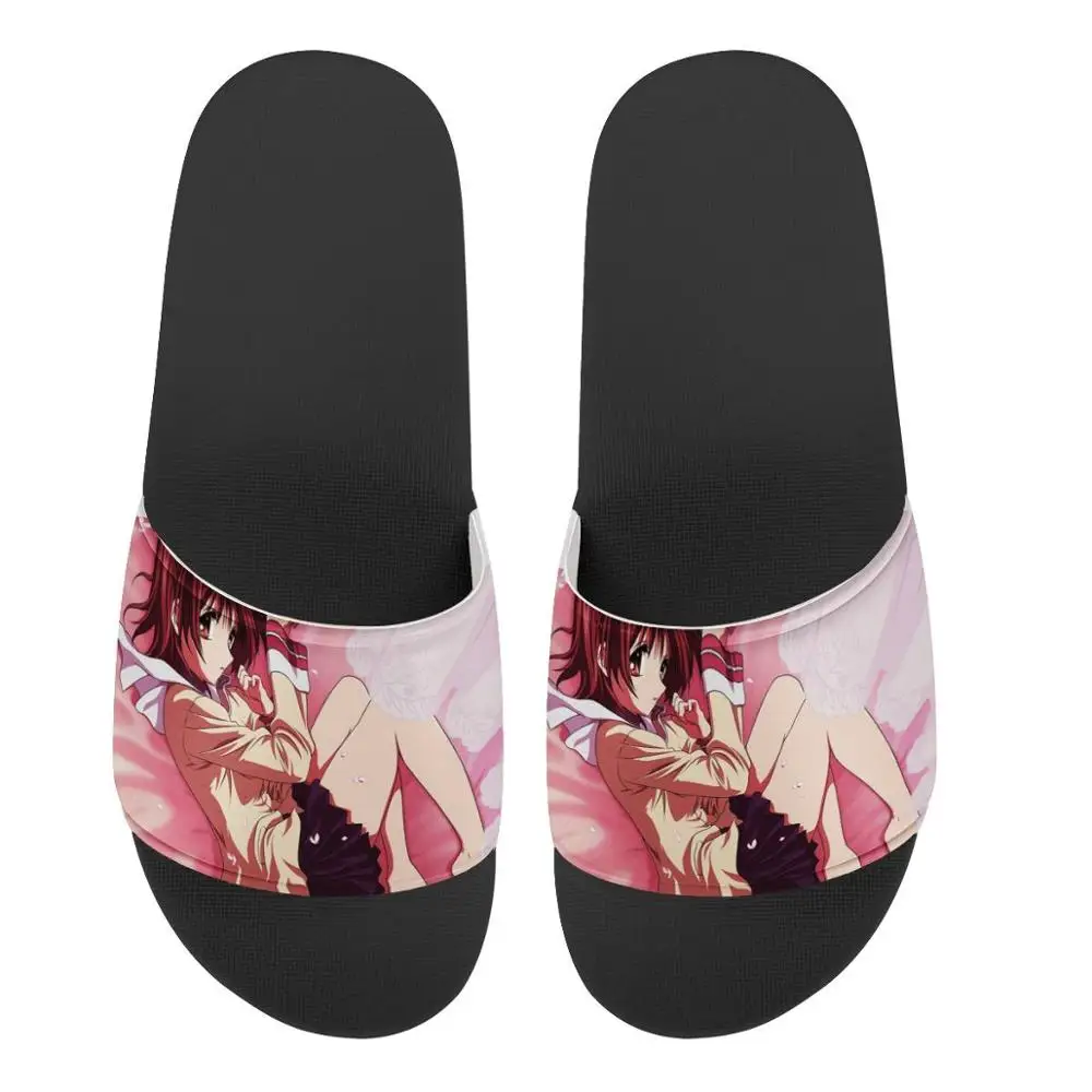 

Custom Pattern Japan Anime Girl Sister Summer Men Casual Fashion Slides Sandals Outdoor Non-slip Beach Shoes Platform Flip Flops