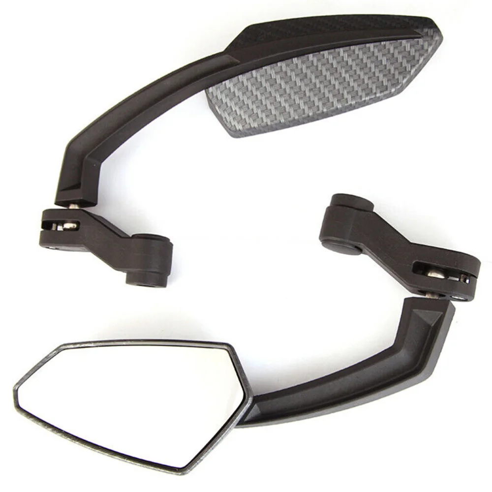 1 пара из прочного мотоцикл Зеркало заднего вида углеродного волокна зерна