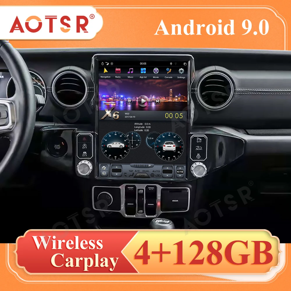 Для Jeep Wrangler JL 2018-2020 Android 10 0 Octa Core 4 + 128G Автомобильный мультимедийный плеер стерео