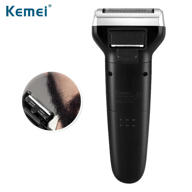 Kemei KM-6559 3 In 1 Multifunction Shaver Hair Clipper Nose Trimmer Dual Blade usb shaver Razor