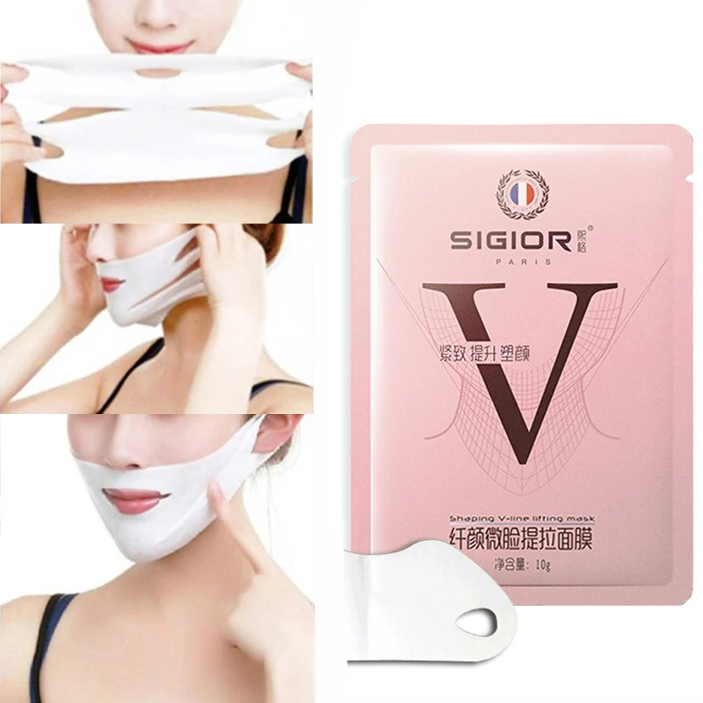 

Lifting Face Masks V Shape Face Slim Chin Check Neck Lift Peel-off Mask V Shape Face Slimming Bandage Skin Care Beauty TSLM1