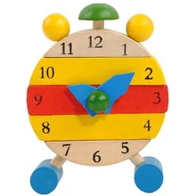 Деревянные ручной работы часы игрушки для детей обучающий часы Развивающие Игрушки для развития интеллекта Дети Мини Часы-пазл# F