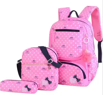 

3Pcs Cute Animal Star Printing Backpack Women Canvas Backpack School Bags For Teenagers Girls School Backpack