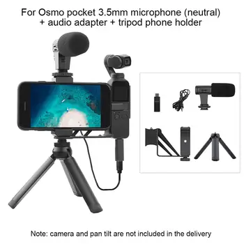 

3.5mm Photography Microphone Audio Adapter Tripod Holder for DJI Osmo Pocket