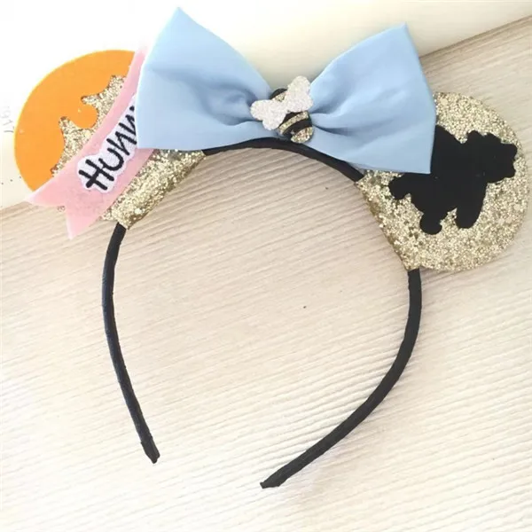 bow hairbands 6 шт./партия головной убор ободок повязка на голову с бантом для кристалл для девушки корона уши повязка на голову день рождения ребенок мода аксессуары для волос - Цвет: bow hairbands