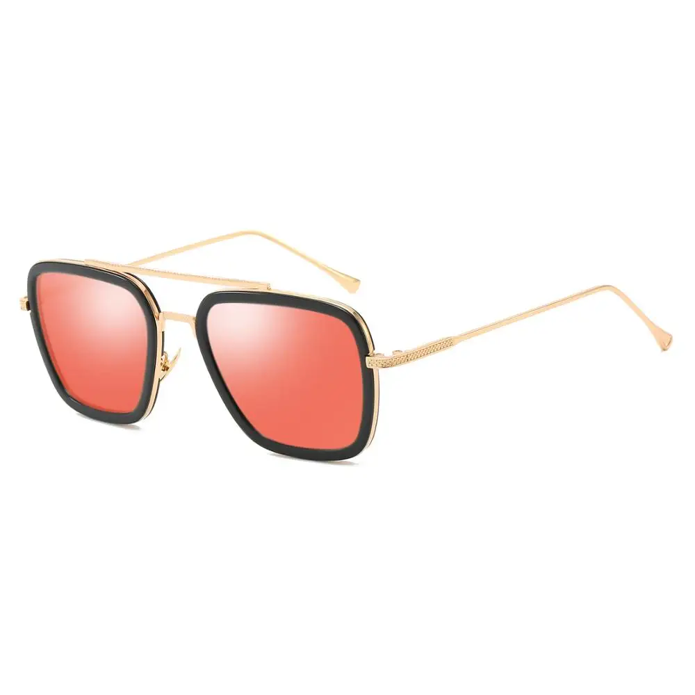 Мужские солнцезащитные очки в стиле стимпанк Tony Stark iron man Солнцезащитные очки винтажные металлические очки паровые солнцезащитные очки в стиле панк UV400 A16