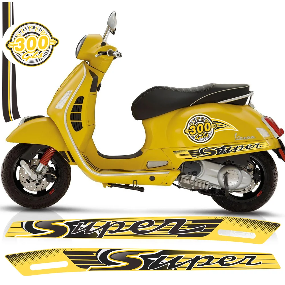 Наклейка на Корпус мотоцикла s подходит для piaggio Vespa GTS SUPER 300 GTS300 Спортивная эмблема Светоотражающая наклейка