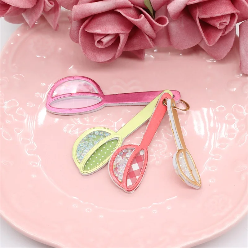 

KSCRAFT Measuring Spoons Metal Cutting Dies Stencils for DIY Scrapbooking Decorative Embossing DIY Paper Cards
