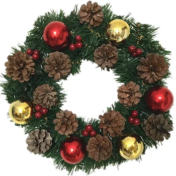 

Christmas Wreath Artificial Green Leaf Wreath Front Door Boxwood Wreath Wall Wall Party Decoration