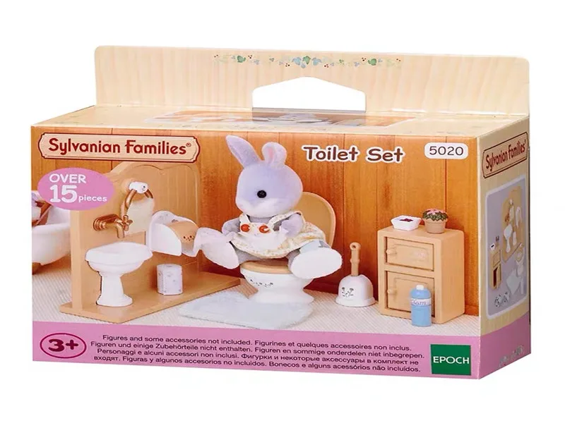Sylvanian Families Dollhouse Playset Toilet Set Furniture Accessories Gift Girl Toy No Figure New #5020 1 Sylvanian Families Dollhouse Playset Toilet Set Furniture Accessories Gift Girl Toy No Figure New #5020 1