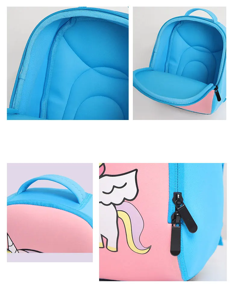 3D Cartoon Waterproof Neoprene School Bag