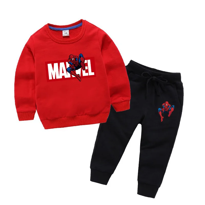 1-10Y Baby Boys Spiderman Clothing Set Sport Suit Children Fashion Child Spider Man Costume Kids Sweatshirts Tracksuit Clothes