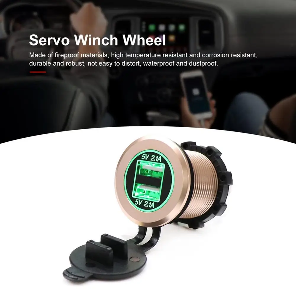 DC 12 V-24 V 4.2A Dual USB светодиодный Авто Зарядное устройство для мото Авто Грузовик ATV Лодка адаптер розетка Мощность Зарядное устройство s
