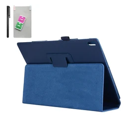 Coque en cuir PU pour tablette Lenovo Tab 4 10 TB X304F X304L X304, support de tablette, Capa pour Lenovo TAB4 10.1 "Plus TB X704F/L, Film + stylo 