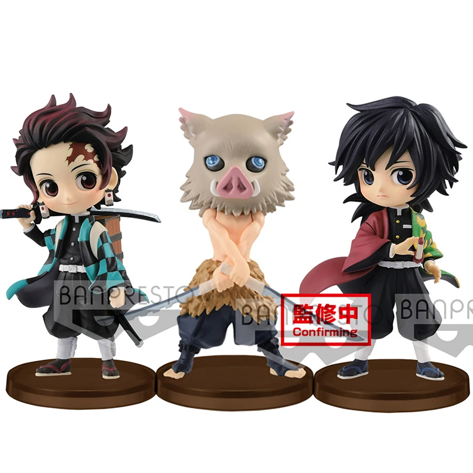 Tronzo Banpresto Demon Slayer Kimetsu no Yaiba Q posket Kamado Tanjirou Hashibira Inosuke Tomioka Giyuu ПВХ Фигурки игрушки