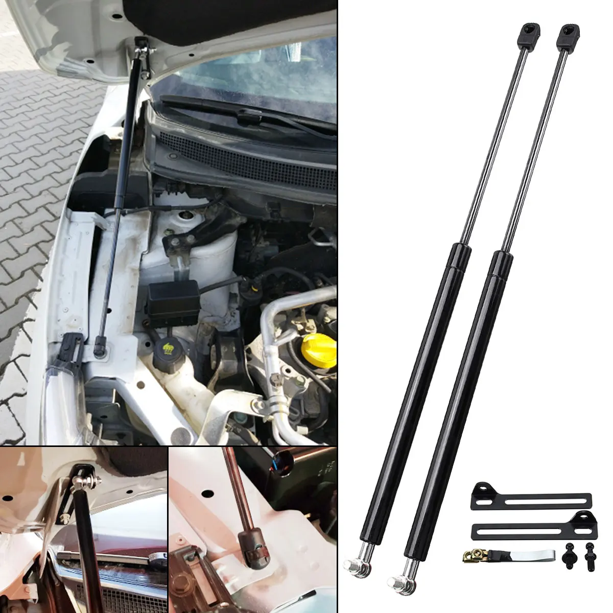 Опоры для подъема капота двигателя газовые пружины Nissan QASHQAI J11 X-TRAIL T32 2014-2018 2 шт. |