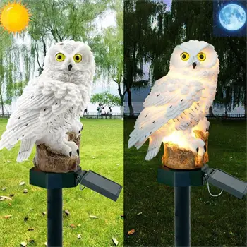 

Hot Sale Hot Owl Solar Lawn Lamp Resin Ground Plug Lamp Waterproof Garden Decoration Landscape Lamp Solar Energy IP65 White