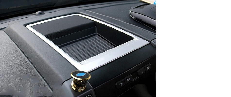 CITALL подходит для Ford F150 ABS Матовый Серебристый средняя консоль верхняя коробка для хранения крышка отделка рамки