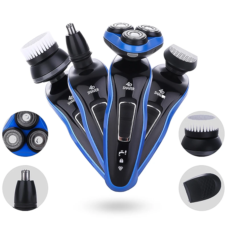 

4 In 1 Male Electric Shaver Rechargeable Face Shaver Electric Shaving Beard Machine Trimmer Multifunctional Razor