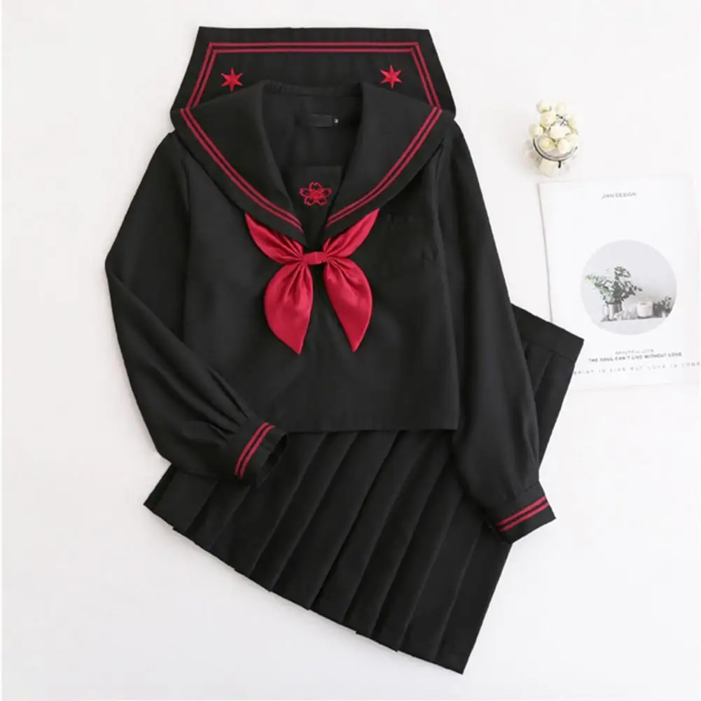 Dropshipping!! JK Uniform Japanese Style Anti-wrinkle Polyester Anime Sailor Suit for School | Тематическая одежда и
