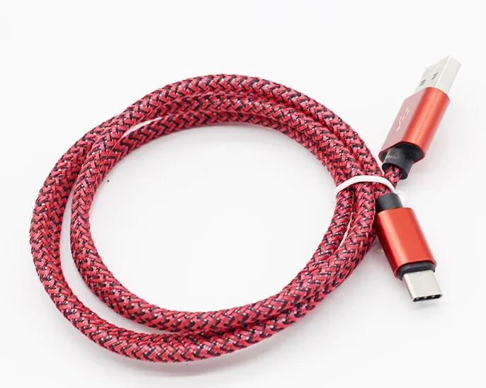 Кабель usb type C Мягкий Нейлоновый кабель для передачи данных с оплеткой USB samsung S9 S8