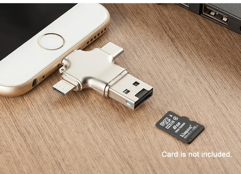 4 в 1 картридер card reader Micro SD microsdhc/sdxc к xqd кардридер typeC OTG адаптер usb 3,0 для освещения адаптер Аксессуары для ноутбуков кардридер переходник usb карт ридер для ноутбука аксесуары кард ридер флешка