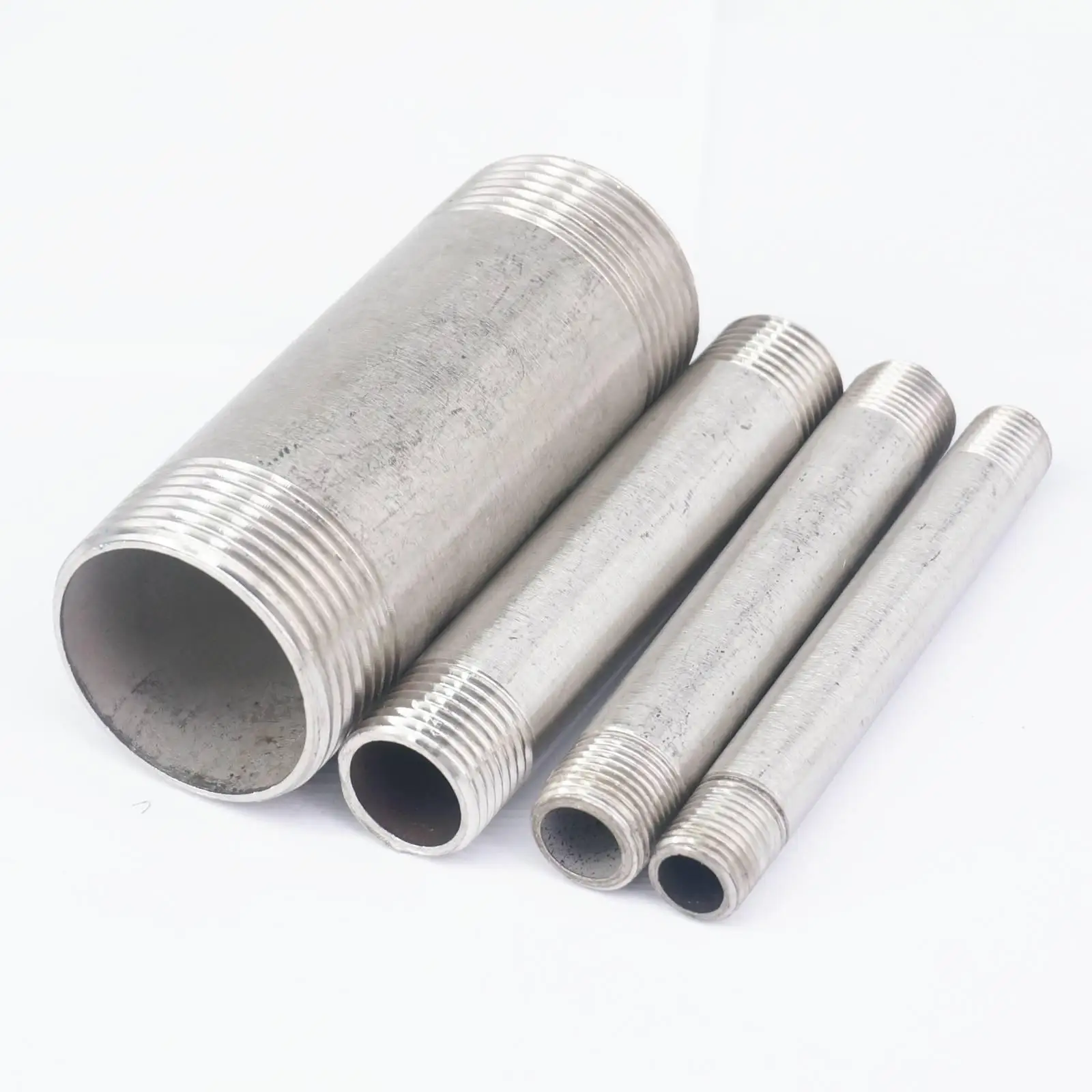 1/4 &quot3/8&quot 1/2 &quot3/4&quot 1 &quot2&quot BSP Мужская длина 100 мм баррель ниппель 304 фитинги из