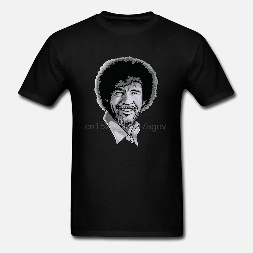 Футболка с надписью Боб Росс радость рисования улыбающейся футболка Happy Tonal со