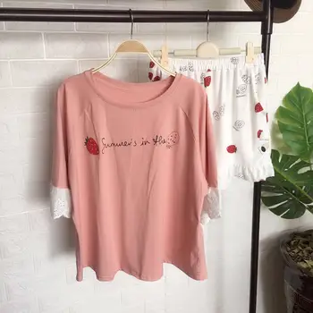 

New Arrival Strawberry Pajamas Two-Piece Set
