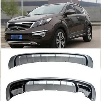 

For 2010 2011 2012 2013 2014 KIA Sportager High quality plastic ABS Chrome Front+Rear bumper cover trim car-styling accessories