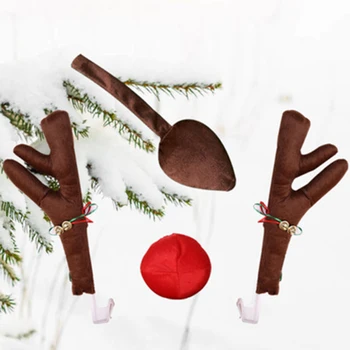 

4PCS Car christmas decoration​ Car Christmas Decoration Exterior Antlers