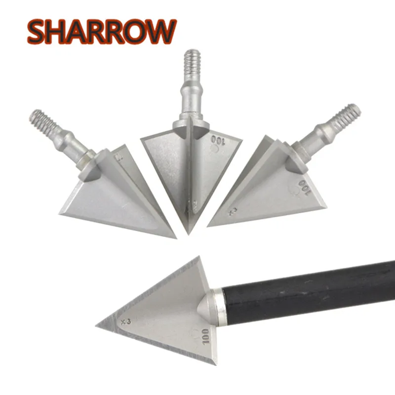 

6Pcs Archery Broadheads 3 Blades Screw-in Arrowheads Crossbow Hunting Blade Tips For Bow Outdoor Hunting Shooting Accessories