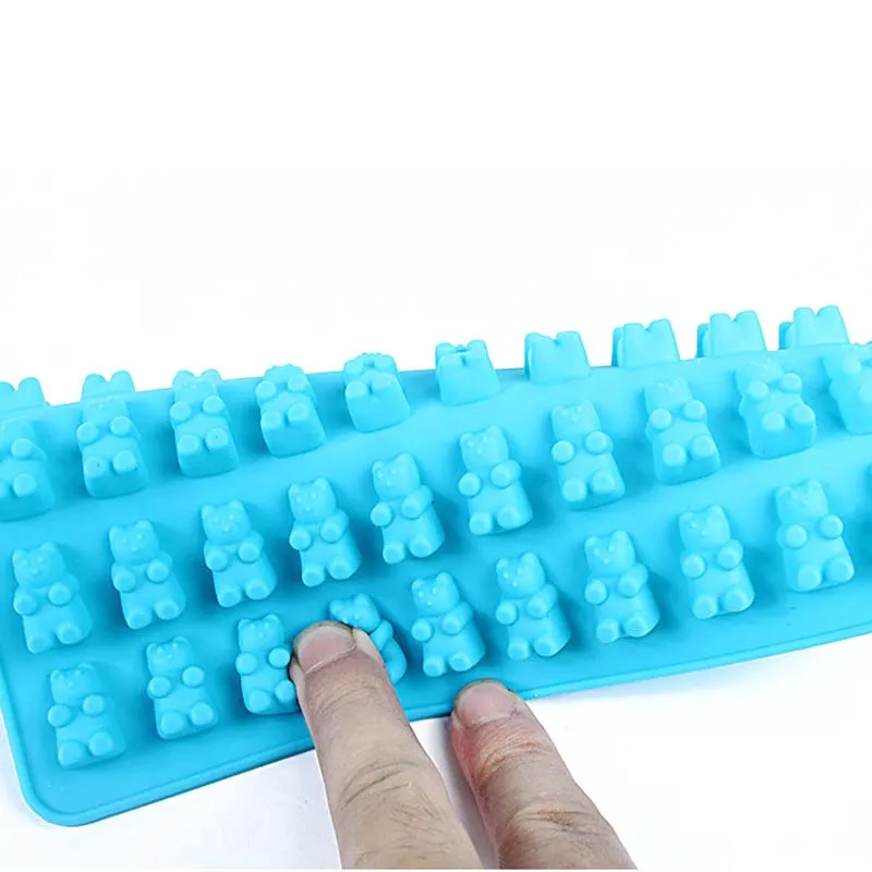 Прочные силиконовые полости Gummy формы для шоколада леденцов, форма для льда, формы для домашнего кухонного торта, формы для печенья, полезные материалы