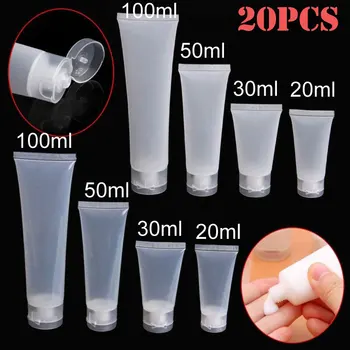 

20PCS x 15ml 20ml 30ml 50ml 100ml Lotion Bottle Flip Cap Empty Squeeze Refillable Matte Smooth Cosmetic Body Shampoo Container