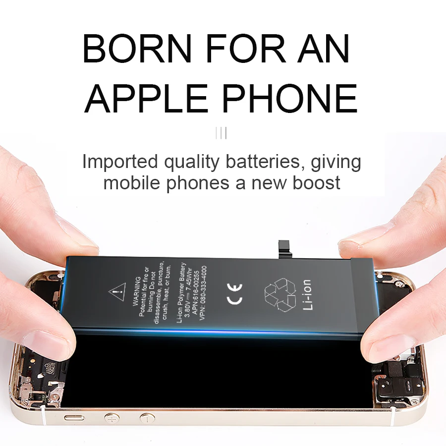  PINZHENG New 100% Original Phone Battery For iphone 5S 5 SE 6 7 Original Battery With Machine Tools