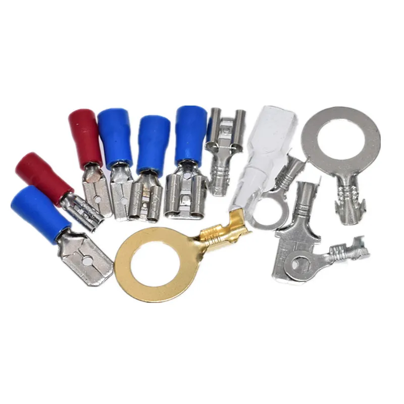 

50pcs Cold Pressed Terminal Male Spade Insulated Electrical Crimp Terminal Connectors Wiring Cable Plug