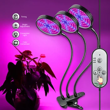 

5V USB LED Grow Light Full Spectrum Flexible Clip on Fitolampy Timer Dimmable Grow Lamp for Plants Seedlings Indoor Growth Lamp