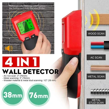 

TH231 Digital Handheld Lcd Display Wall Stud Center Scanner Wood Metal AC Live Wire Cable Warning Detector Finder