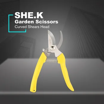

SHE.K Straight Shanks Stainless Steel Gardening Pruning Shears Garden Grafting Scissors Fruit Picking Pruning Tools