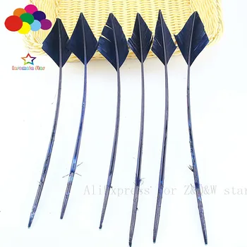 

Natural 25-30CM (10-12 inches) torn tip hair turkey nest forest dyed dark blue 50-100PCSDIY decoration craft hat jewelry feather
