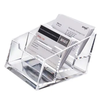 

Transparent Business Card Display Shelf Multilayer Desk Shelf Box Acrylic Material Business Card Holder Office Desktop Storage