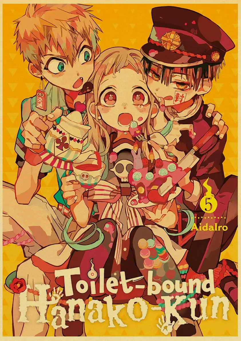 Jibaku Shounen Hanako-kun Anime Manga HD Print Retro Poster Wall Stickers For Living Room Home Art Decoration