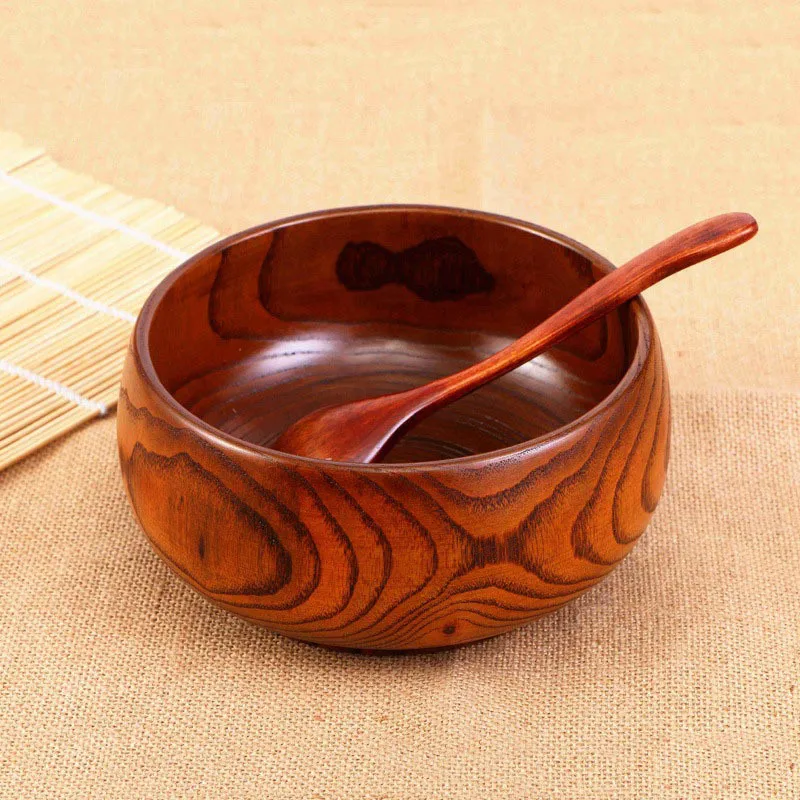 Description Picture 5 of itemHigh Quality Camphor Wood Soup Bowl Fashion Natural Healthy Wooden Rice Bowl Food Fruit Dish