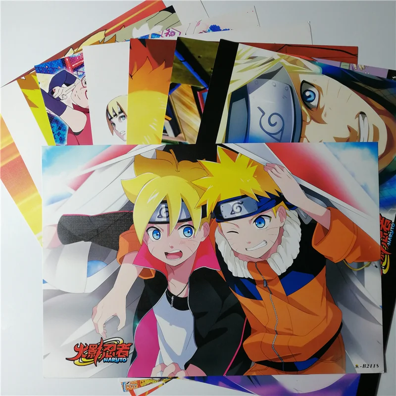 8*(42x29 см) BORUTO/постеры Наруто Аниме Плакаты настенные наклейки Наруто Аниме вокруг плакат подарок