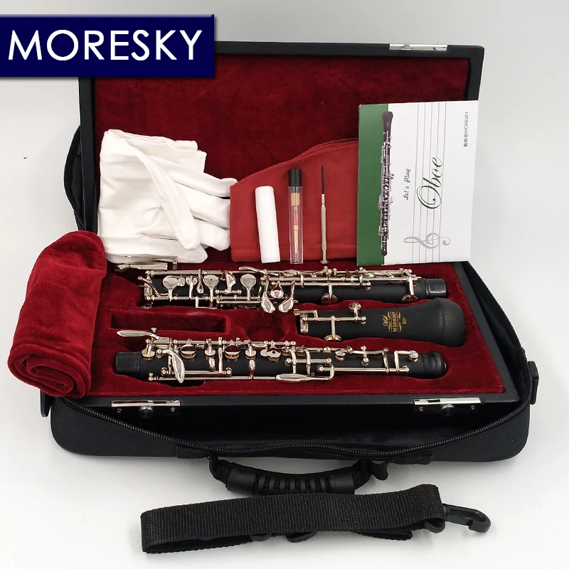 US $240.00 MORESKY Professional C Key Oboe Semiautomatic Style Cupronickel nickelplate MORESKY Oboe S01