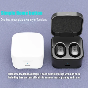 

TWS 5.0 Wireless Bluetooth Earphone In-ear Earpiece Fingerprint Touch Sports Bass Earphone with microphone stereo Earpiece