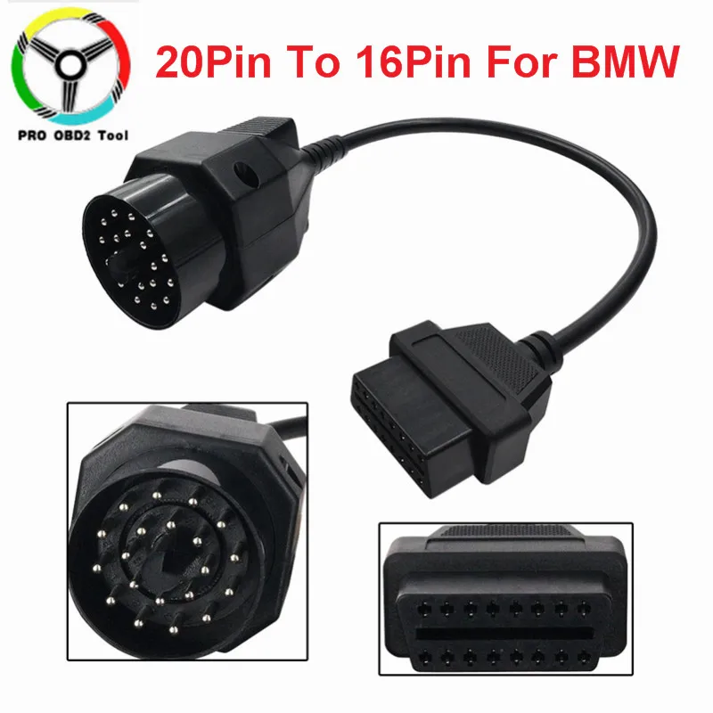 

2019 For BMW 20Pin 20 Pin OBD OBDII Adapter Connect Cable For BMW Old Car obd2 Cable OBDII Adapter
